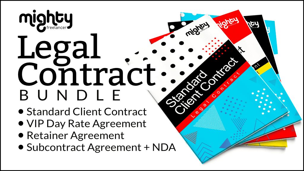 Legal Contract Bundle - Get all 4 professionally prepared contracts to cover all your freelance service needs in 1 handy bundle.